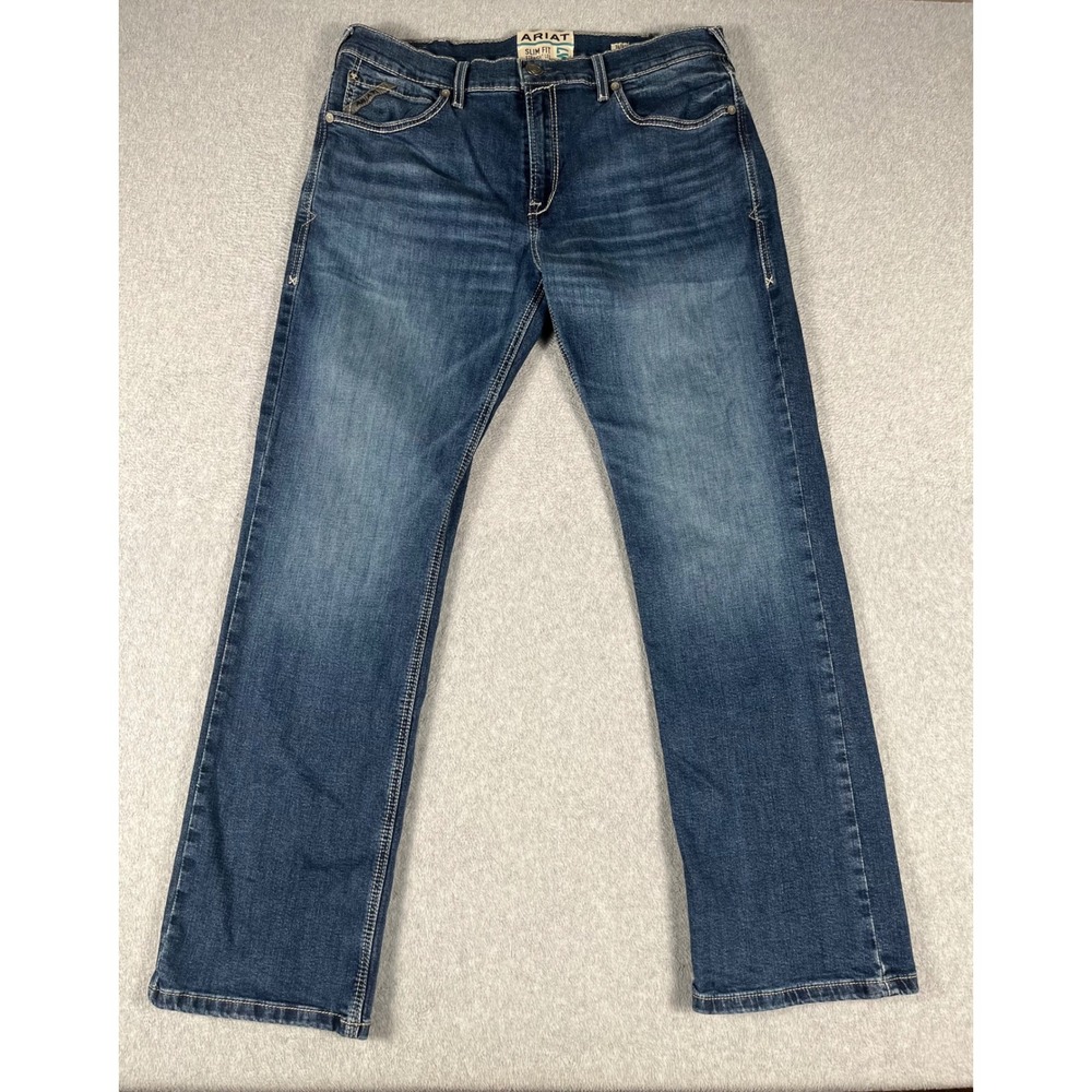 Ariat M7 Dylan Slim Fit Straight Jeans Mens 36x32 (36x31) Randolph Blue 10053549